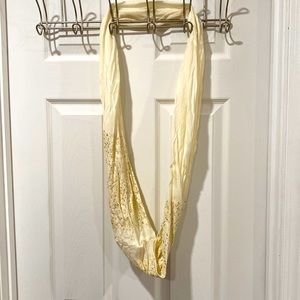 Cream sequined infinity scarf